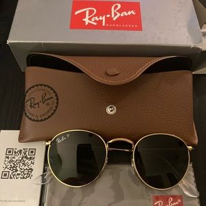 RAY-BAN Round Polarized Sunglasses